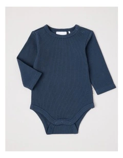 Essential Rib Cars Bodysuit Navy in Blazer