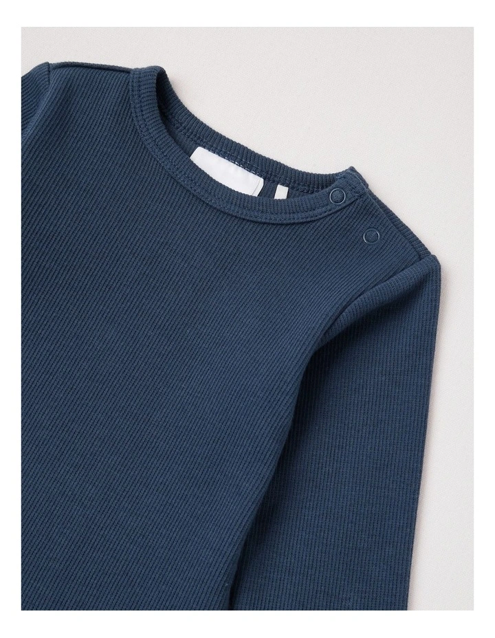 Essential Rib Cars Bodysuit Navy in Blazer image 2