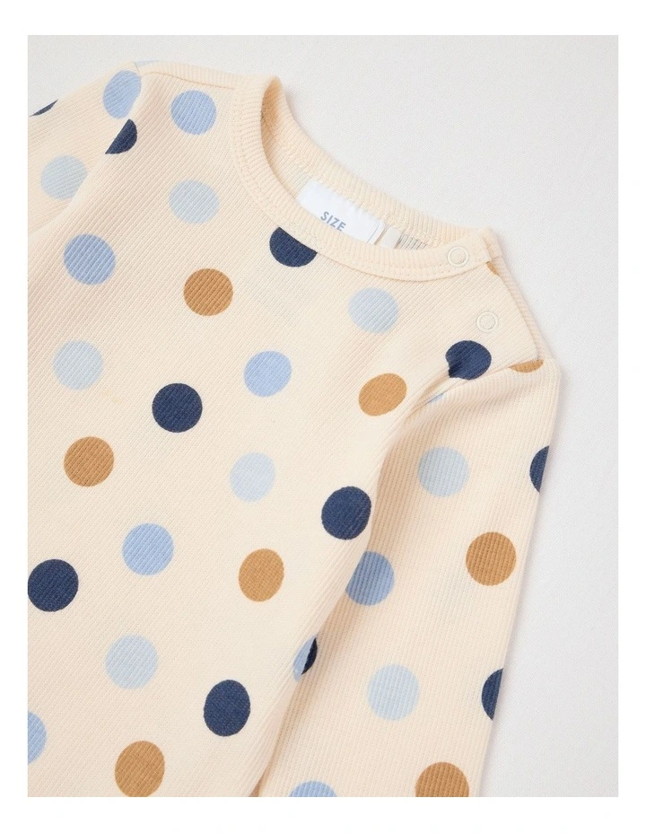 Essential Rib Spot Bodysuit in Egg Nog image 2