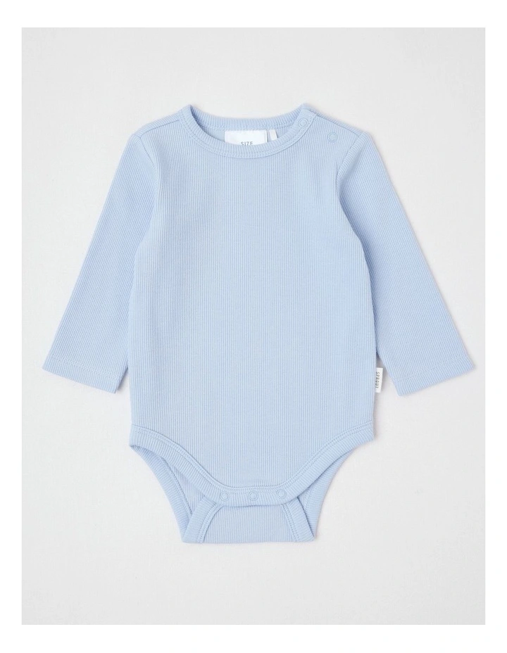 Essential Rib Solid Bodysuit in Windsurfer image 1