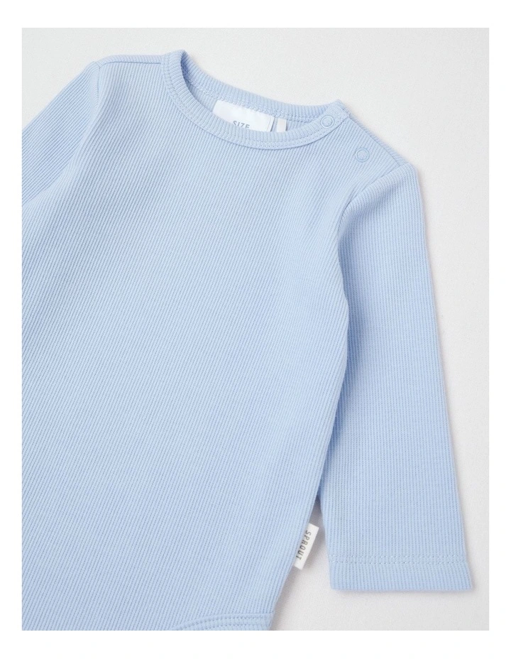 Essential Rib Solid Bodysuit in Windsurfer image 2