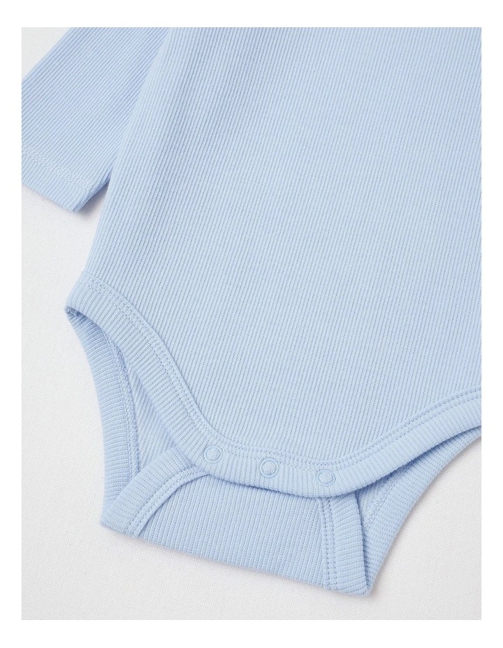 Essential Rib Solid Bodysuit in Windsurfer image 4