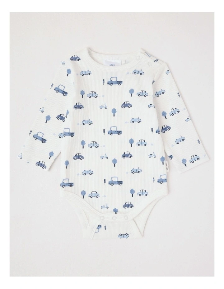 Essential Rib Solid Bodysuit in Bright White image 1