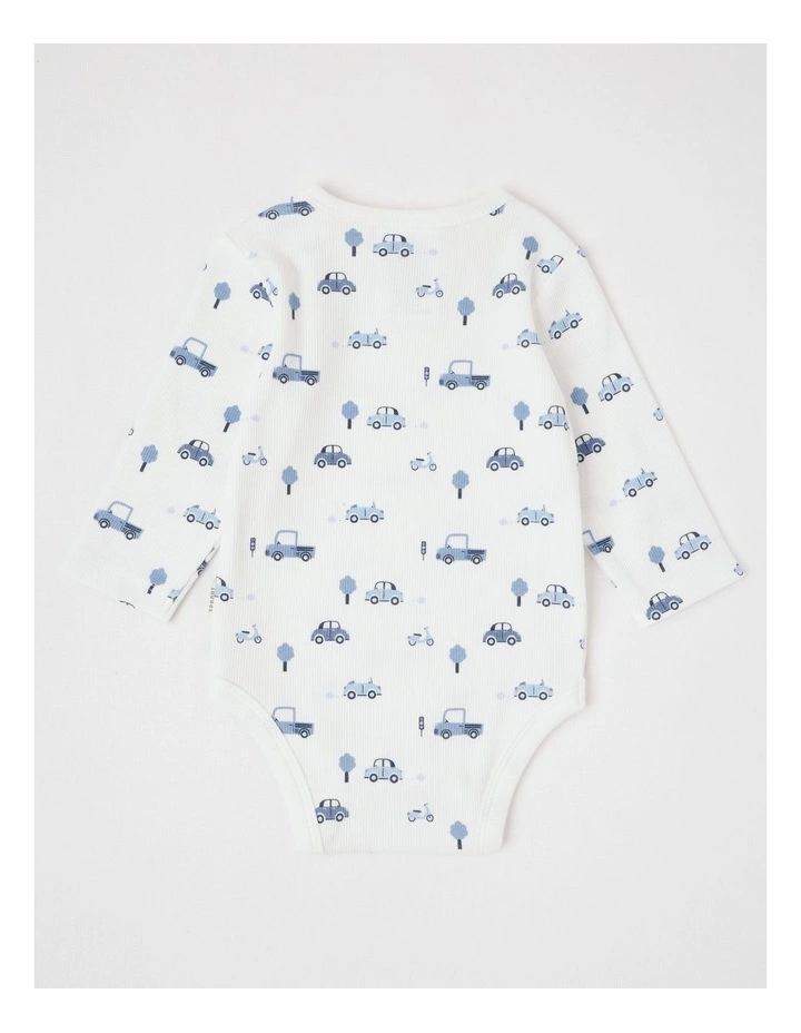 Essential Rib Solid Bodysuit in Bright White image 3