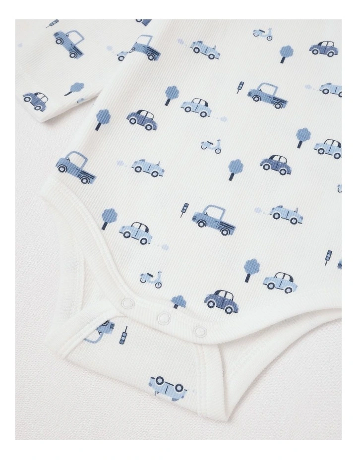 Essential Rib Solid Bodysuit in Bright White image 4