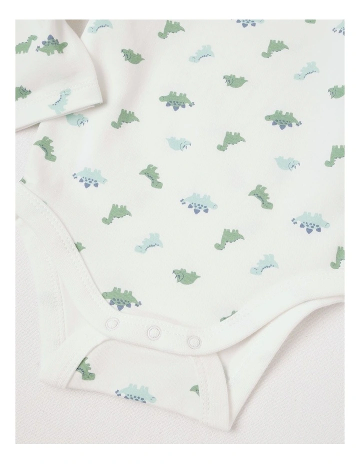 Essential Jersey Dino Bodysuit in Bright White image 4