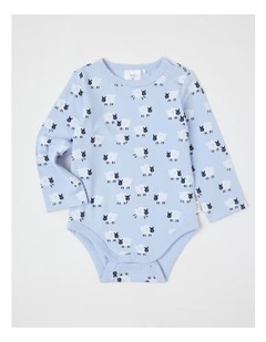 Essential Jersey Sheep Bodysuit in Windsurfer