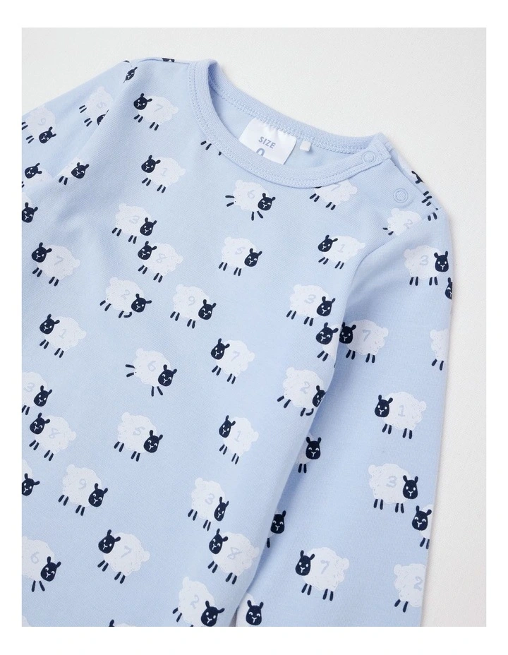 Essential Jersey Sheep Bodysuit in Windsurfer image 2