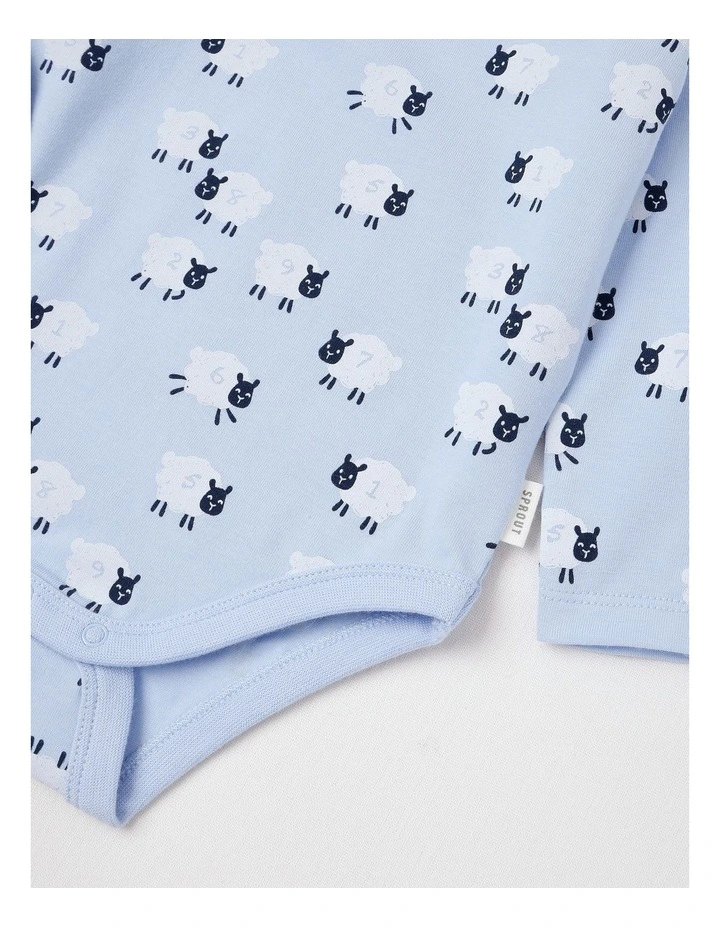 Essential Jersey Sheep Bodysuit in Windsurfer image 4