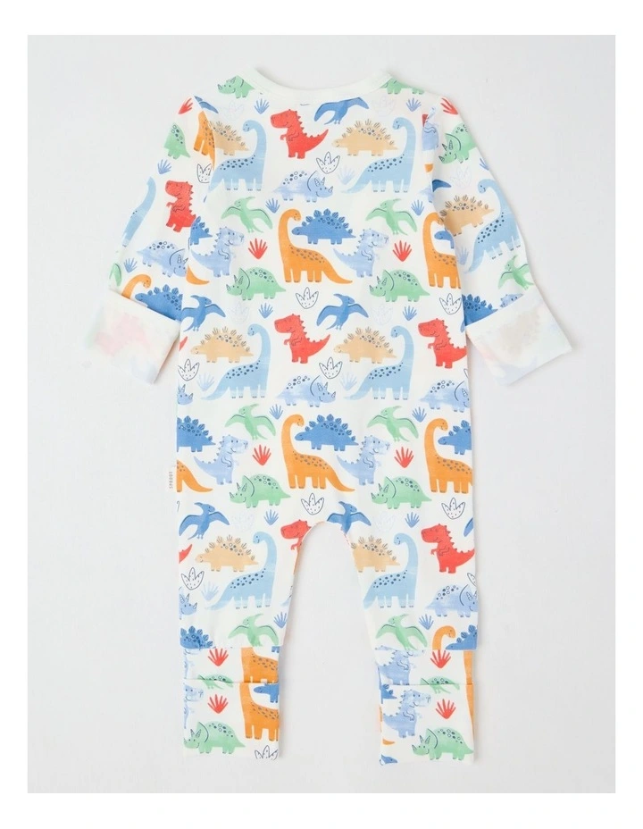 Essential Jersey Dino Coverall Bright in White image 3