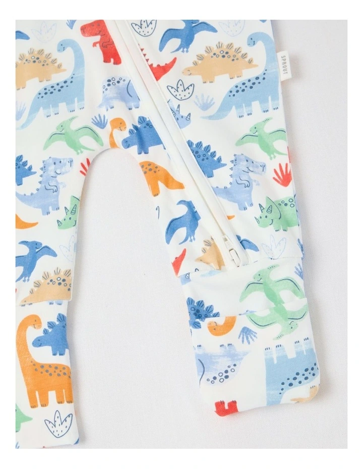 Essential Jersey Dino Coverall Bright in White image 4