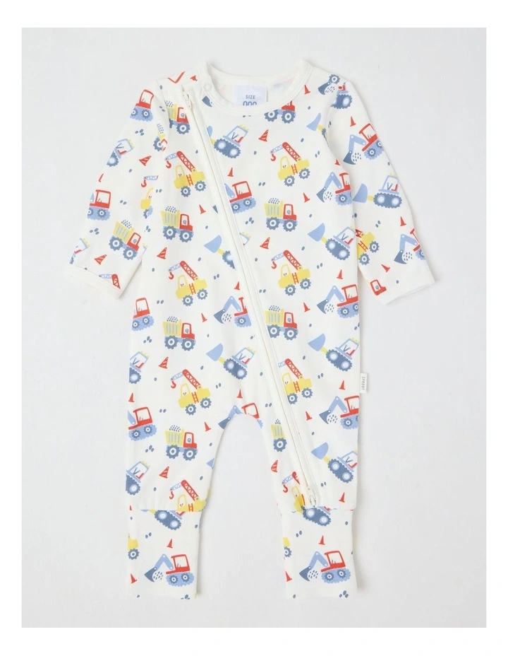 Essential Jersey Construction Coverall in Bright White image 1