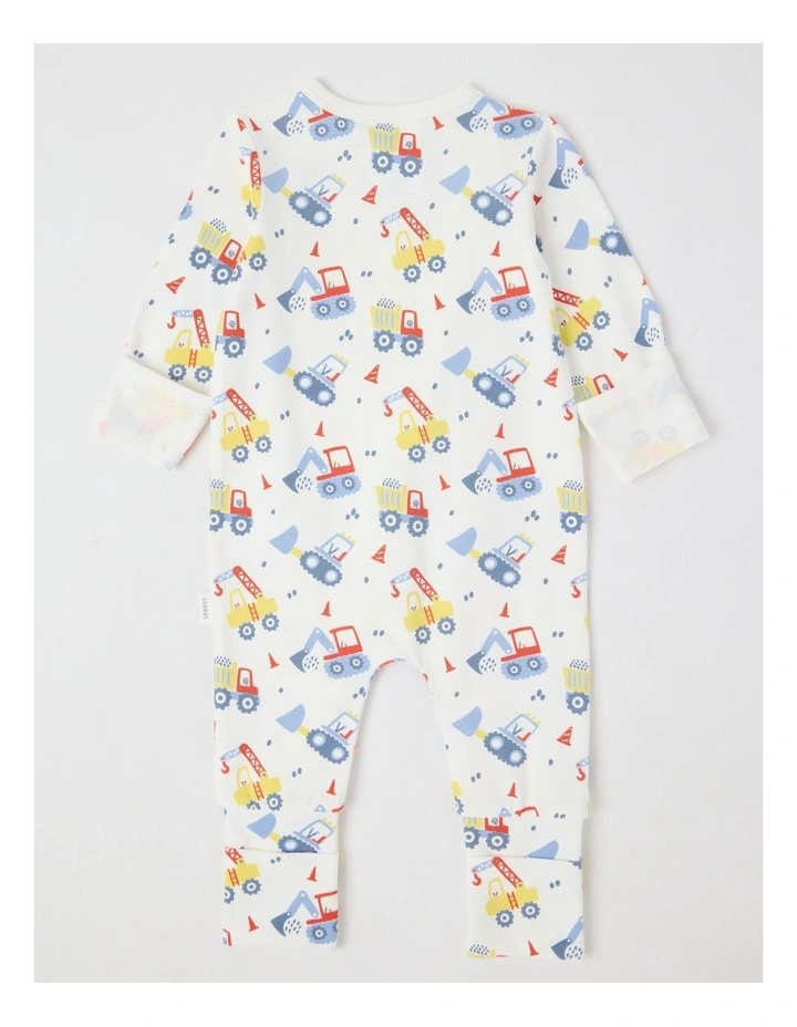 Essential Jersey Construction Coverall in Bright White image 3