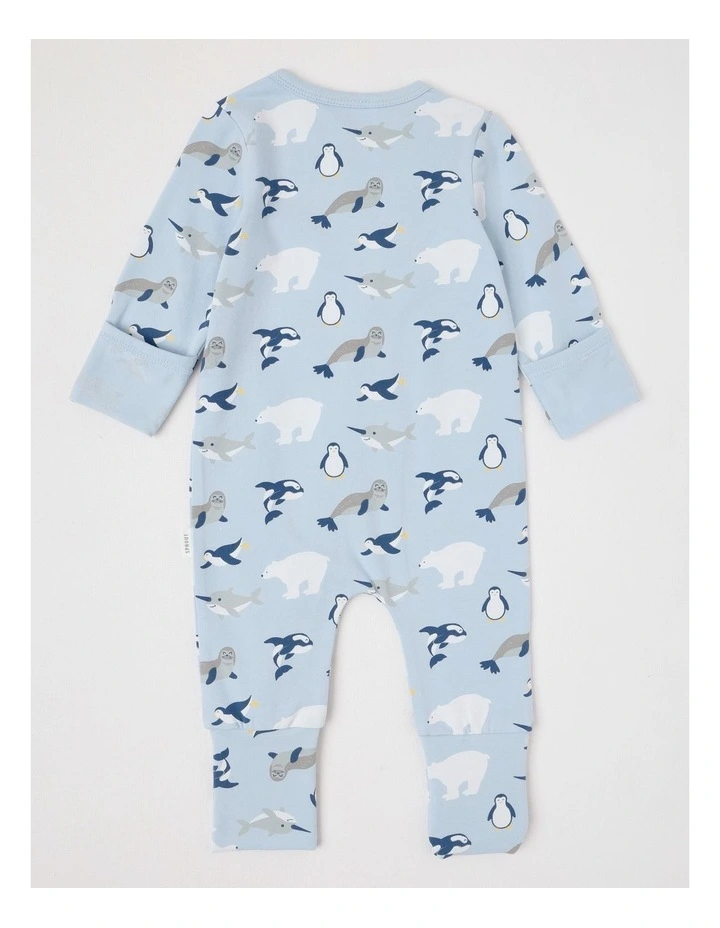 Essential Jersey Arctic Animals Coverall in Skyride image 3