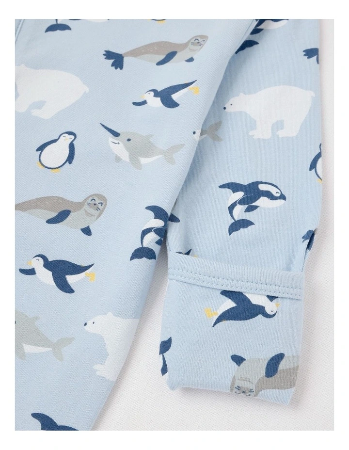 Essential Jersey Arctic Animals Coverall in Skyride image 4