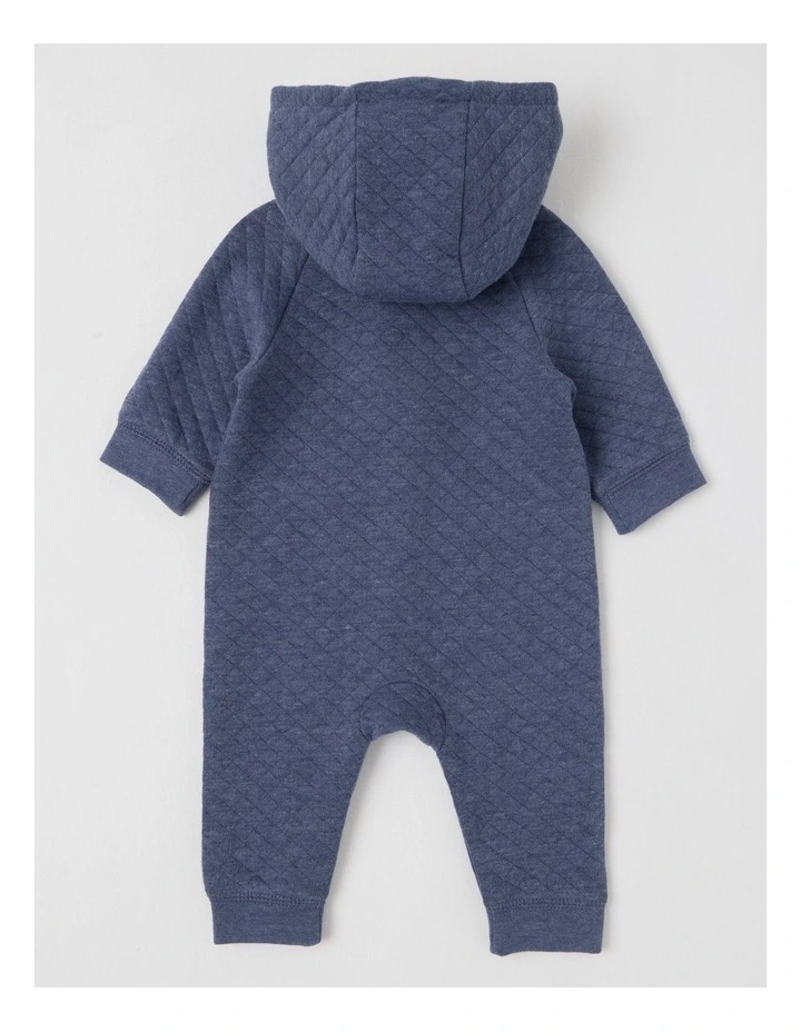 Quilted Koala Coverall in Indigo image 3