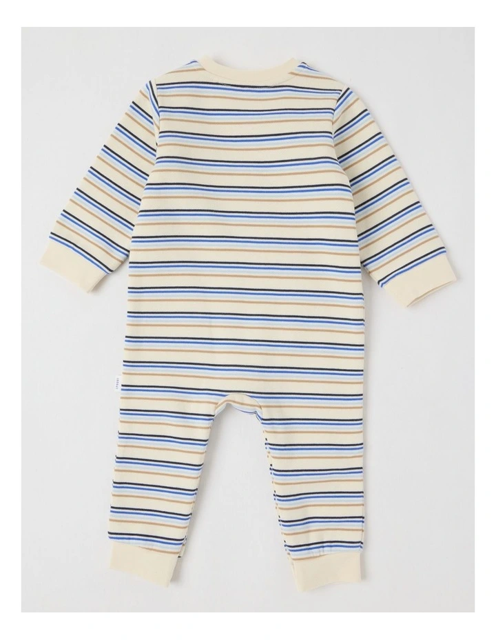 Farm Animal Stack Fleece Coverall in Bone image 3