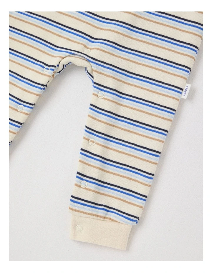 Farm Animal Stack Fleece Coverall in Bone image 4