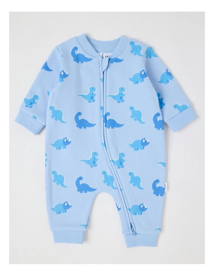 Dino Fleece Coverall in Navy image 1