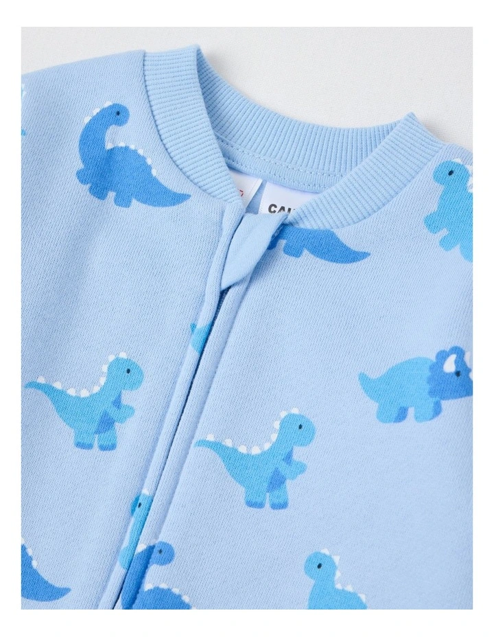 Dino Fleece Coverall in Navy image 2