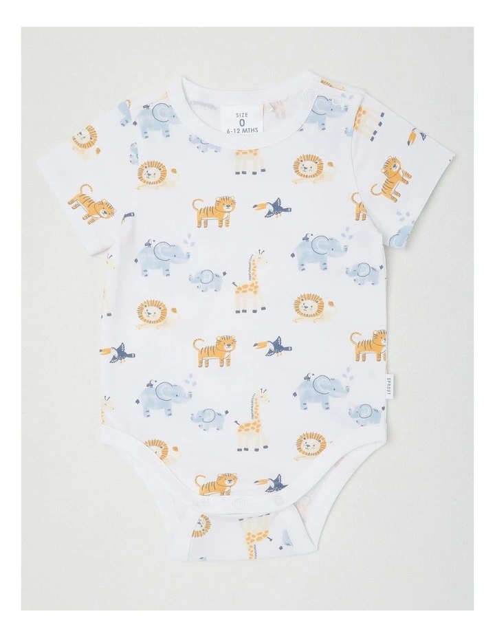 Essentials Safari Bodysuit in White image 1