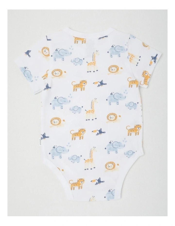 Essentials Safari Bodysuit in White image 3