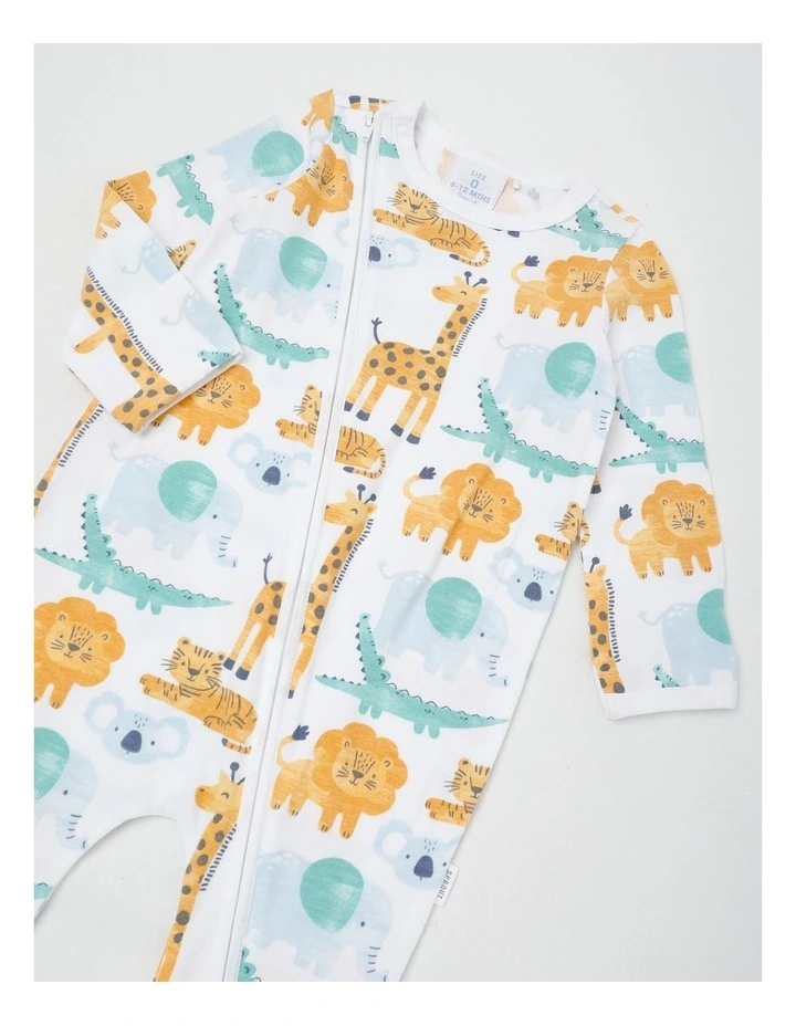Essentials Watercolour Safari Coverall in White image 2