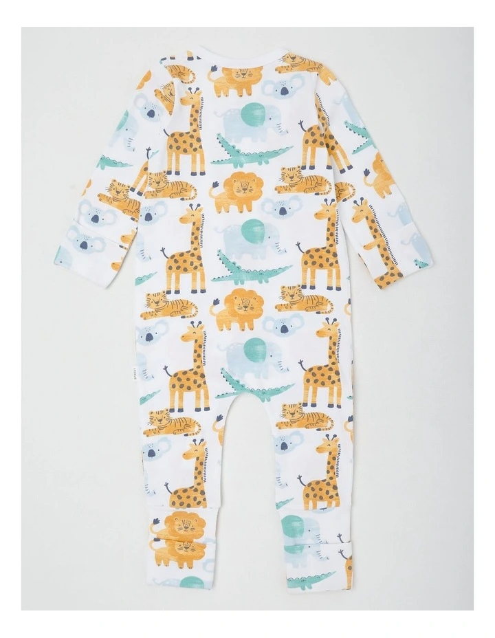 Essentials Watercolour Safari Coverall in White image 3
