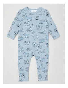 Essentials Rib Safari Coverall in Blue Marle