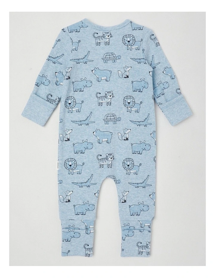 Essentials Rib Safari Coverall in Blue Marle image 3