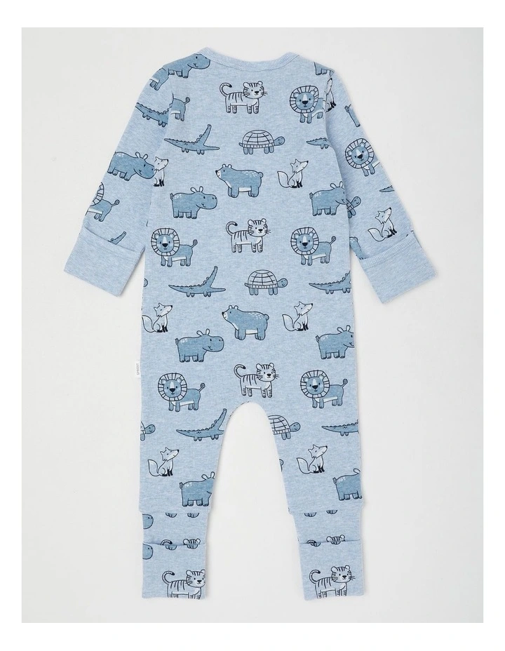 Essentials Rib Safari Coverall in Blue Marle image 3