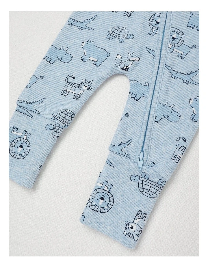 Essentials Rib Safari Coverall in Blue Marle image 4