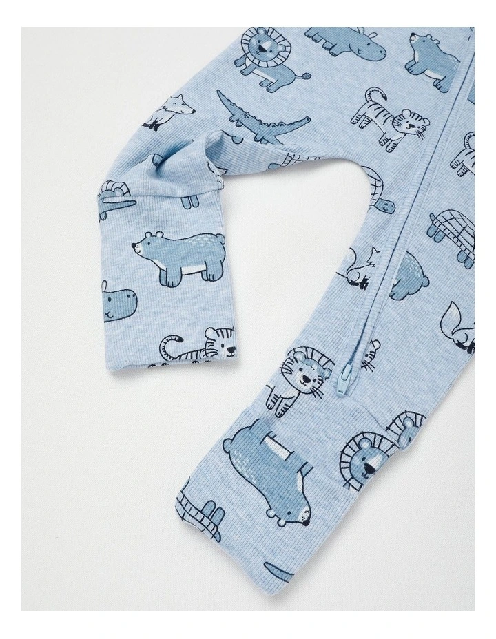 Essentials Rib Safari Coverall in Blue Marle image 4