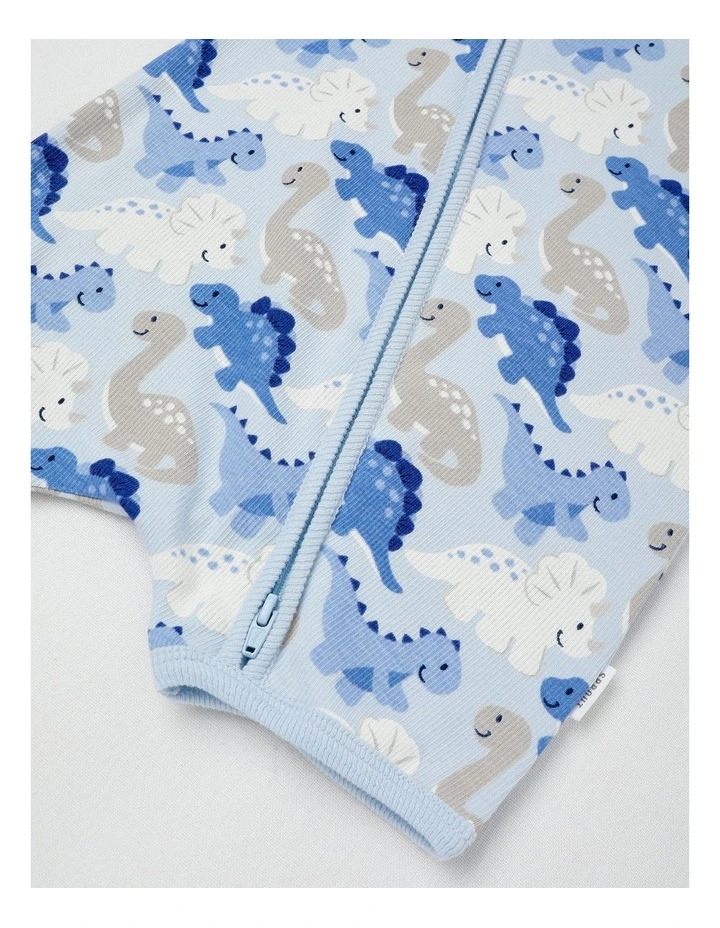 Essentials Dino Romper in Light Blue image 4