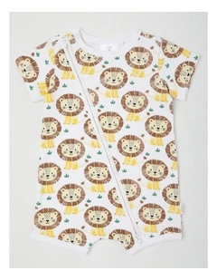 Essentials Lion Romper in White