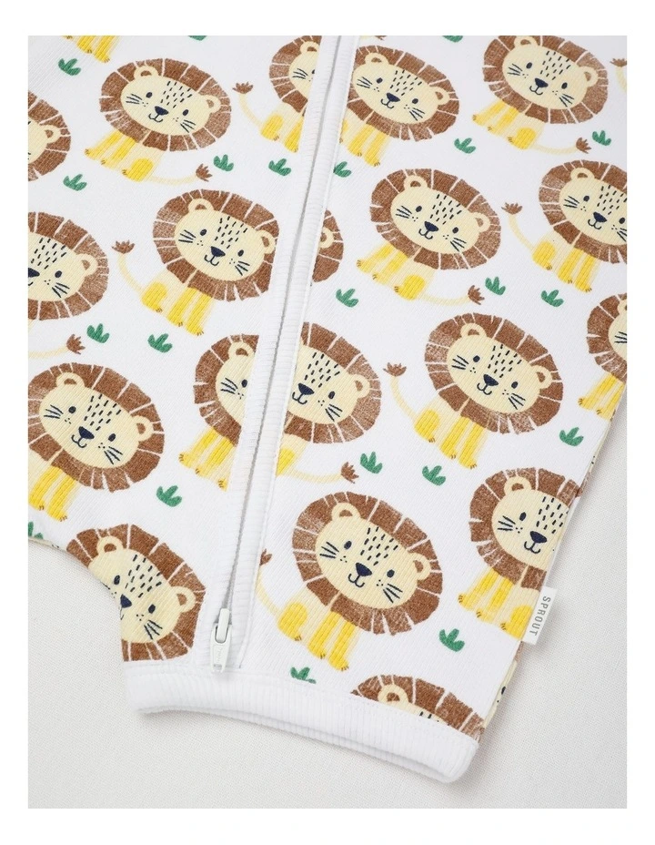 Essentials Lion Romper in White image 4