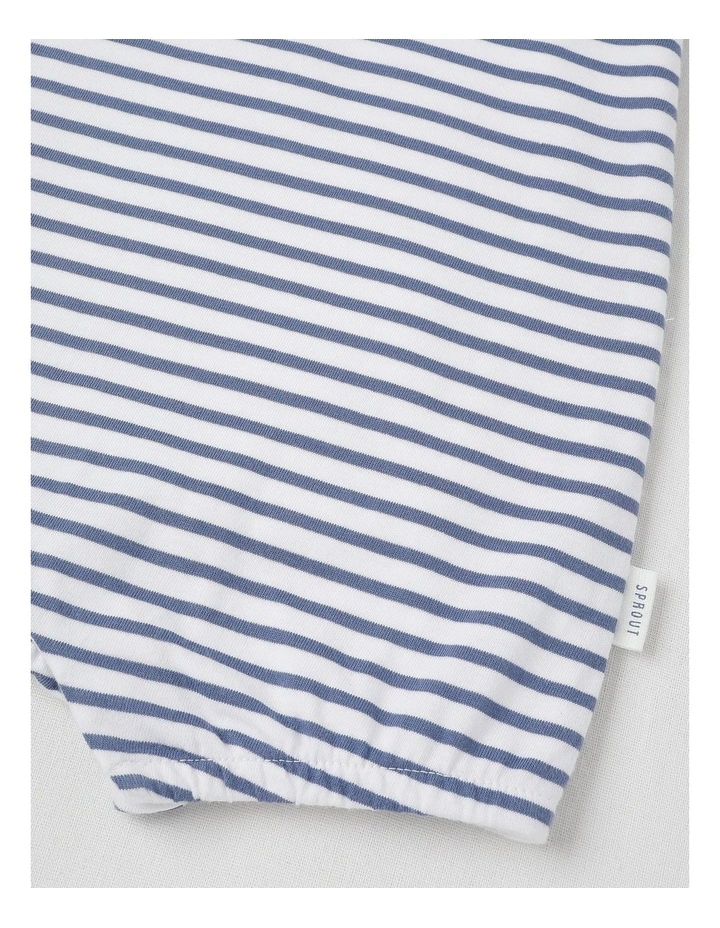 Dog Stripe Romper in Mid Blues image 4