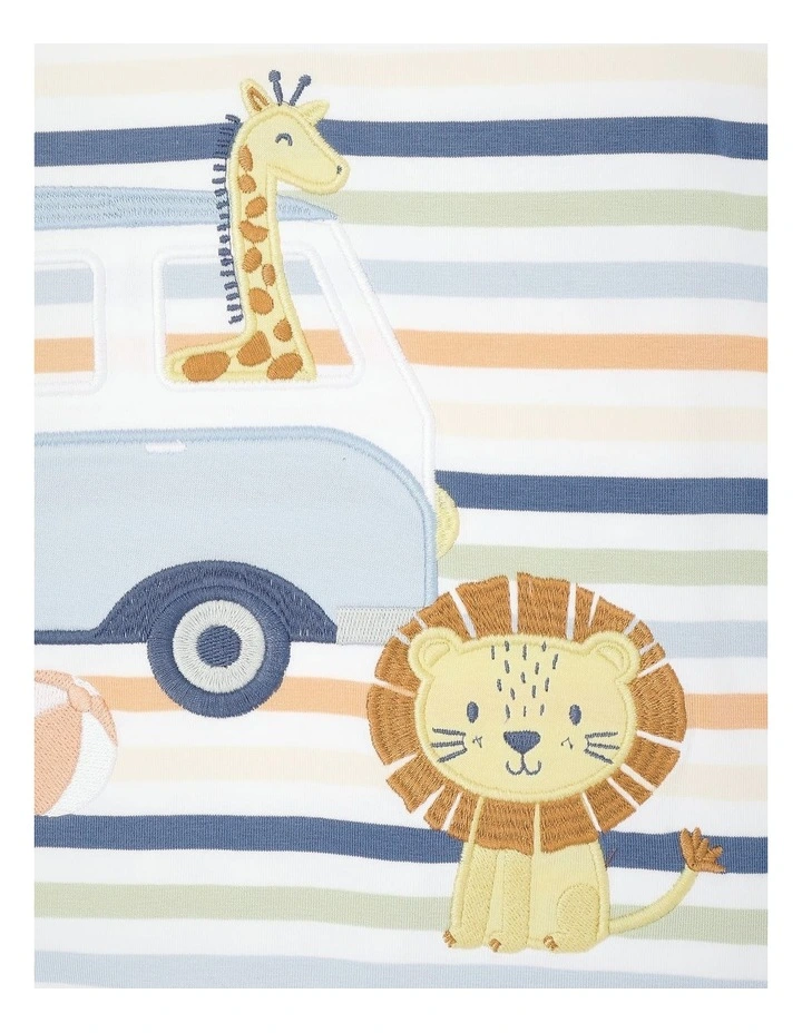 Combi Stripe Romper in Assorted image 2