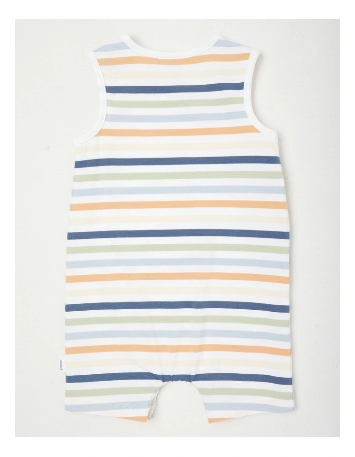 Combi Stripe Romper in Assorted image 3