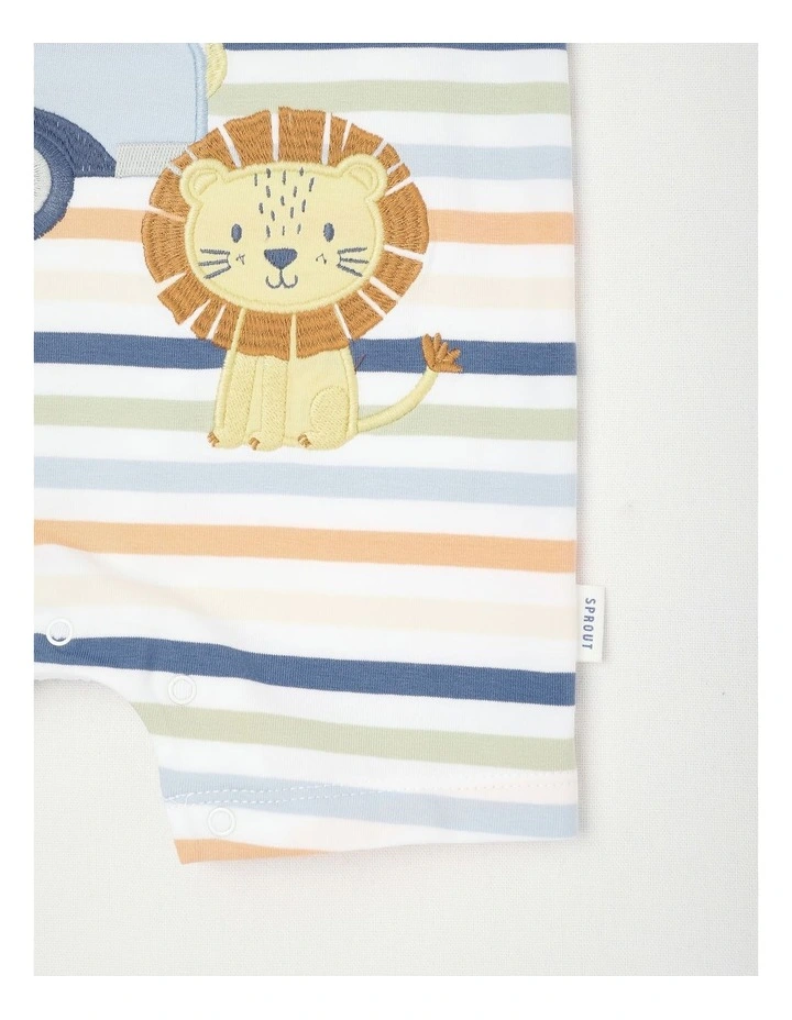 Combi Stripe Romper in Assorted image 4