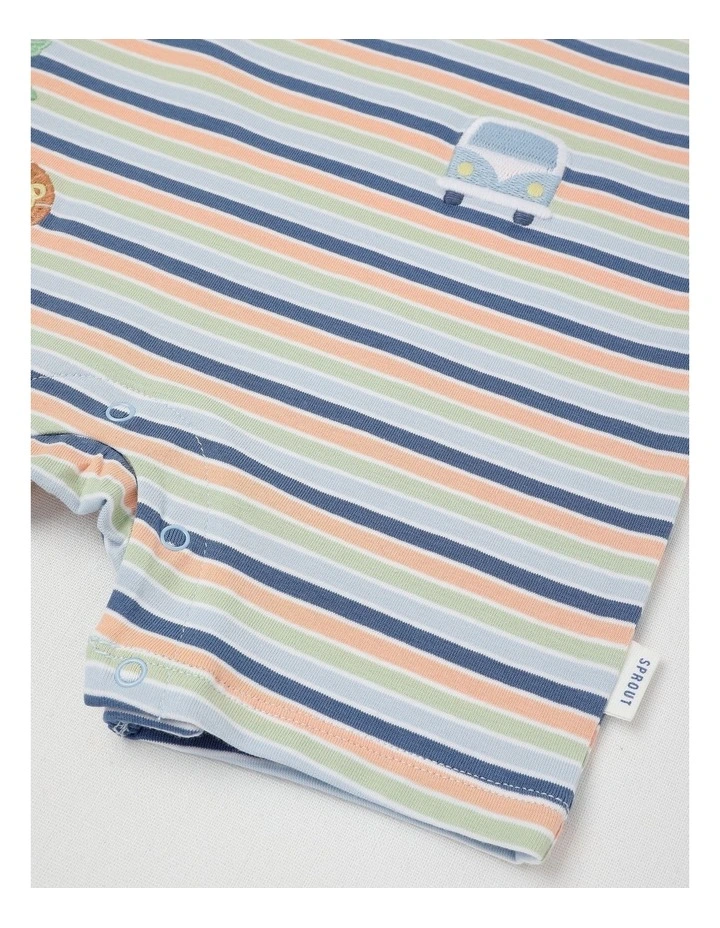 Mini Icon Stripe Romper in Assorted image 4