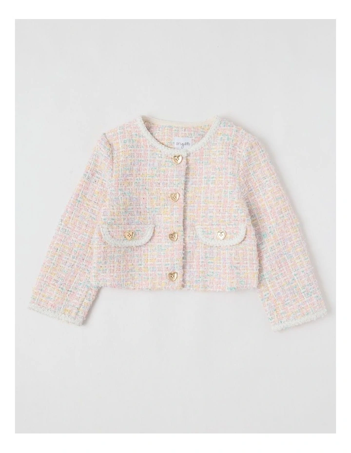 Penelope Tweed Jacket in Pink image 1