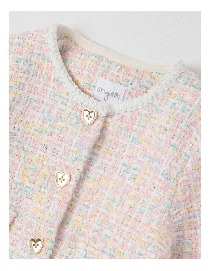 Penelope Tweed Jacket in Pink image 2