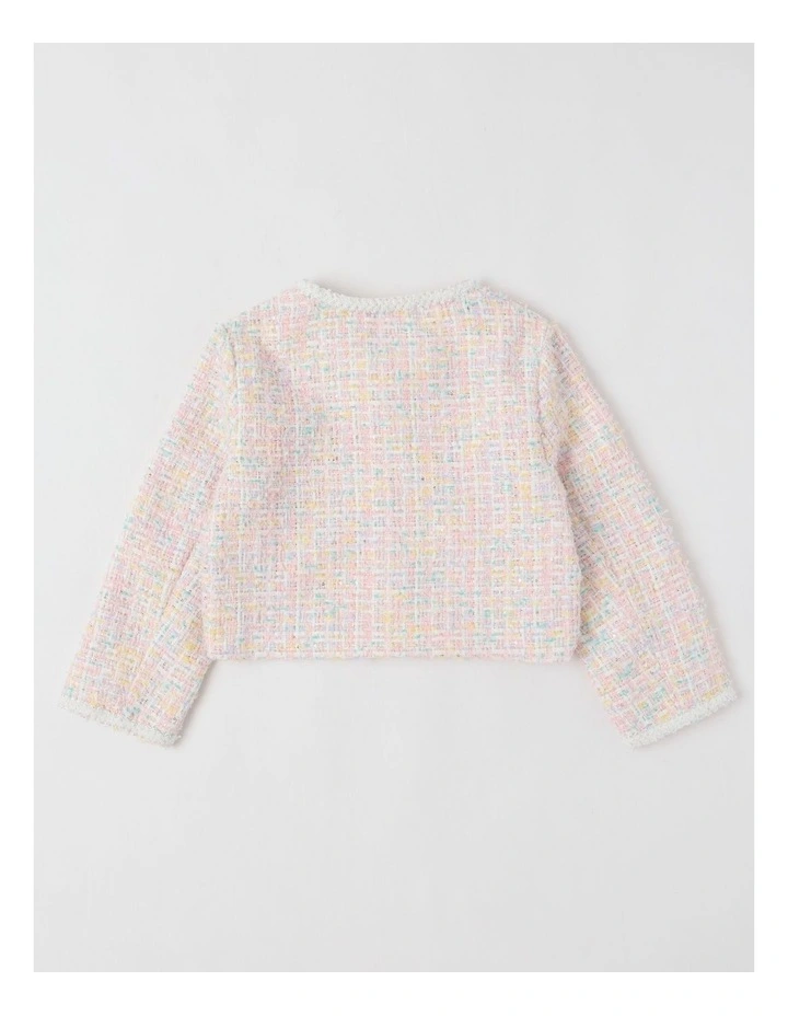 Penelope Tweed Jacket in Pink image 3