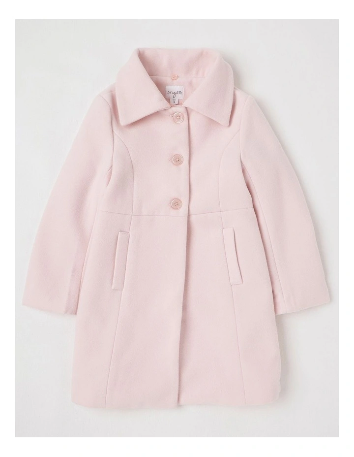 Poppy Melton Coat with Bow in Pink image 3