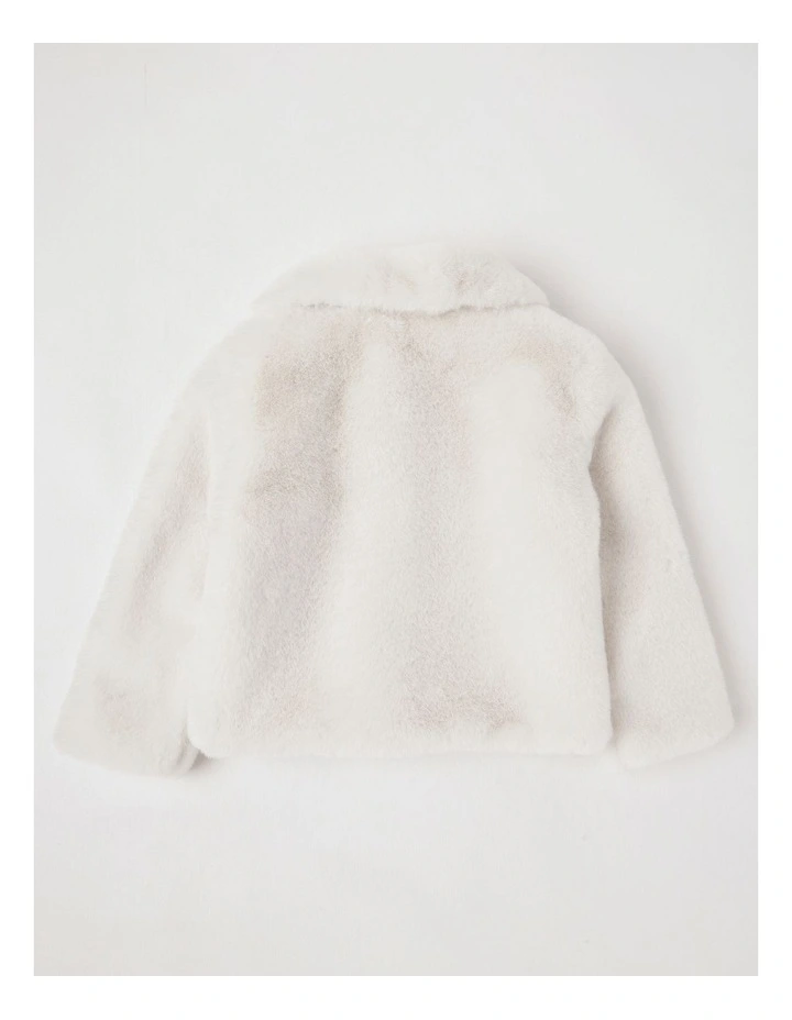 Eva Fur Coat in Vanilla image 3