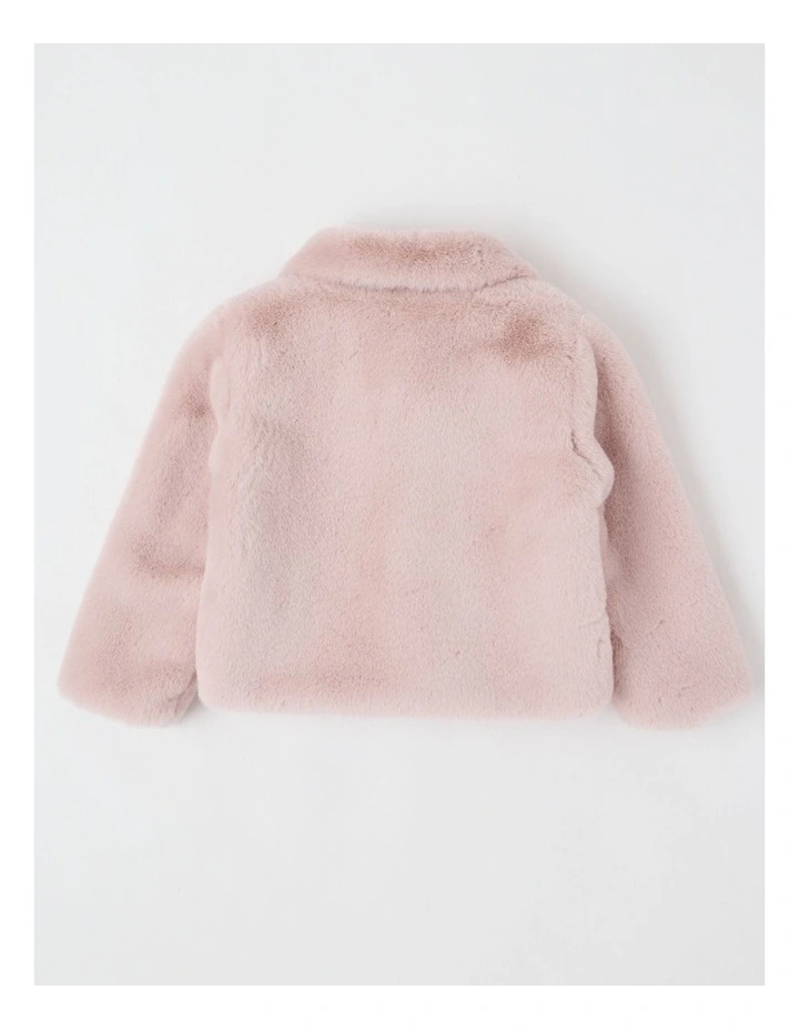Eva Fur Coat in Pink image 3