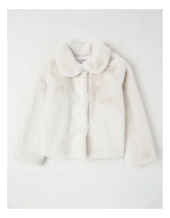 Eva Fur Coat in Vanilla