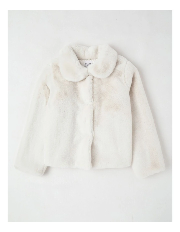 Eva Fur Coat in Vanilla image 1