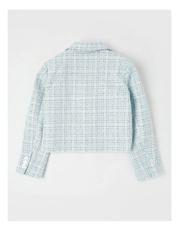 Victoria Tweed Jacket with Gold Buttons in Blue image 4